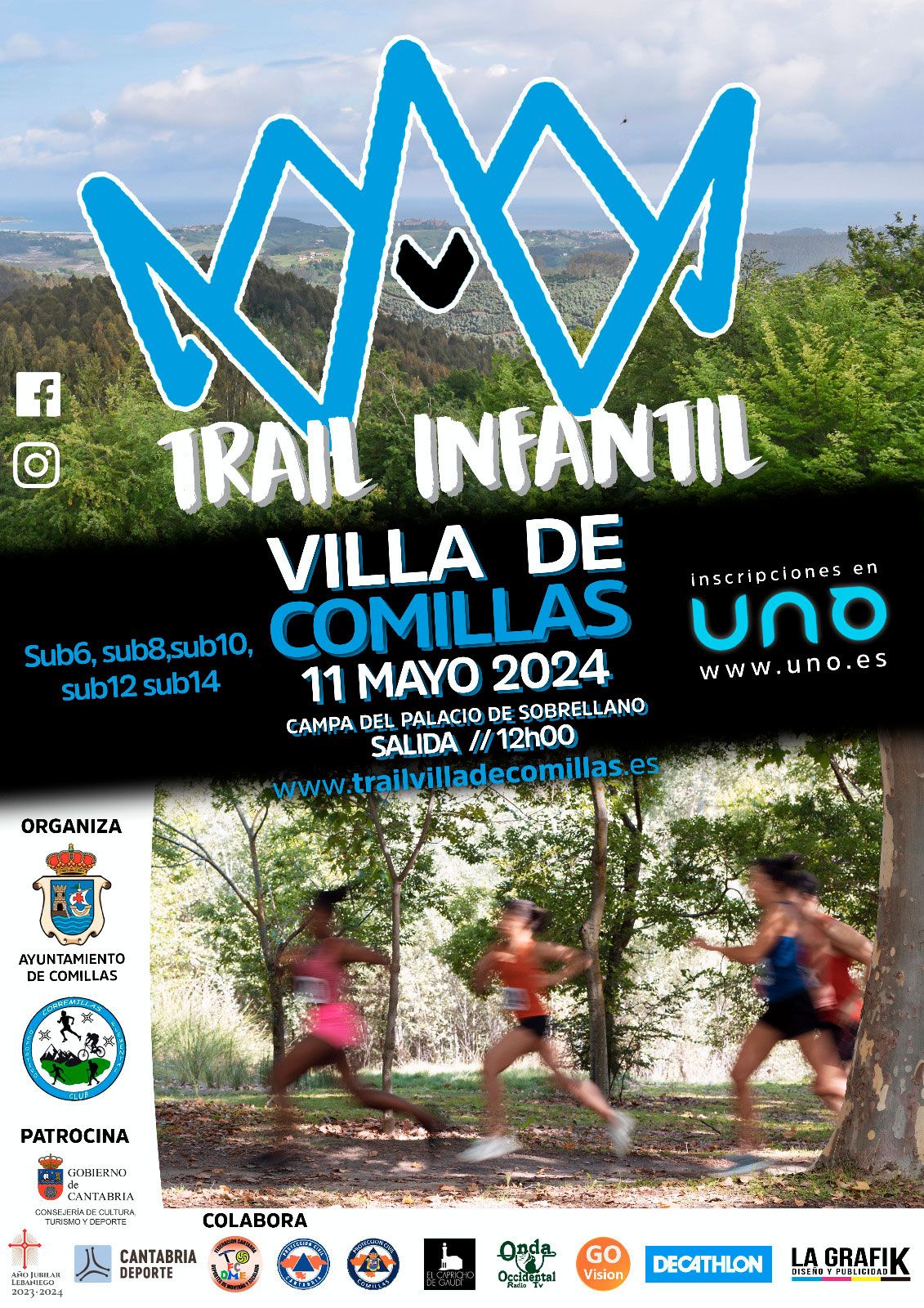 Cartel Trail Infantil Solidario Villa de Comillas 2024